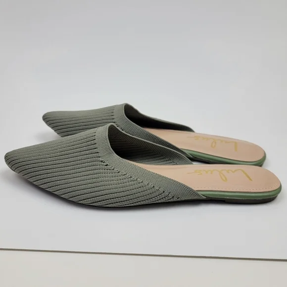 Lulu's Jeaney Ribbed Knit Pointed Toe Mule - 8.5 - Picture 6 of 12